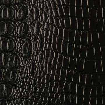 Allie Black - Croco Upholstery Vinyl Fabric