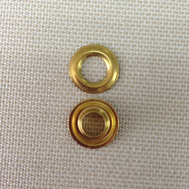 144 pc. Size 0 Brass Plated Grommets and washers
