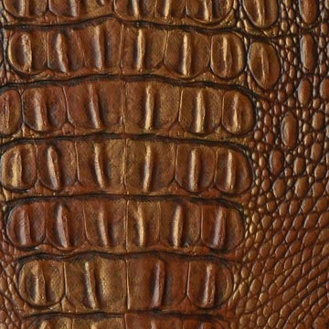 Croco Upholstery Vinyl Fabric - Crock Bronze