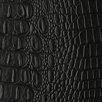 Crock Matt Black - Croco Upholstery Vinyl Fabric