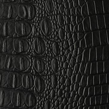 Crock Matt Black - Croco Upholstery Vinyl Fabric
