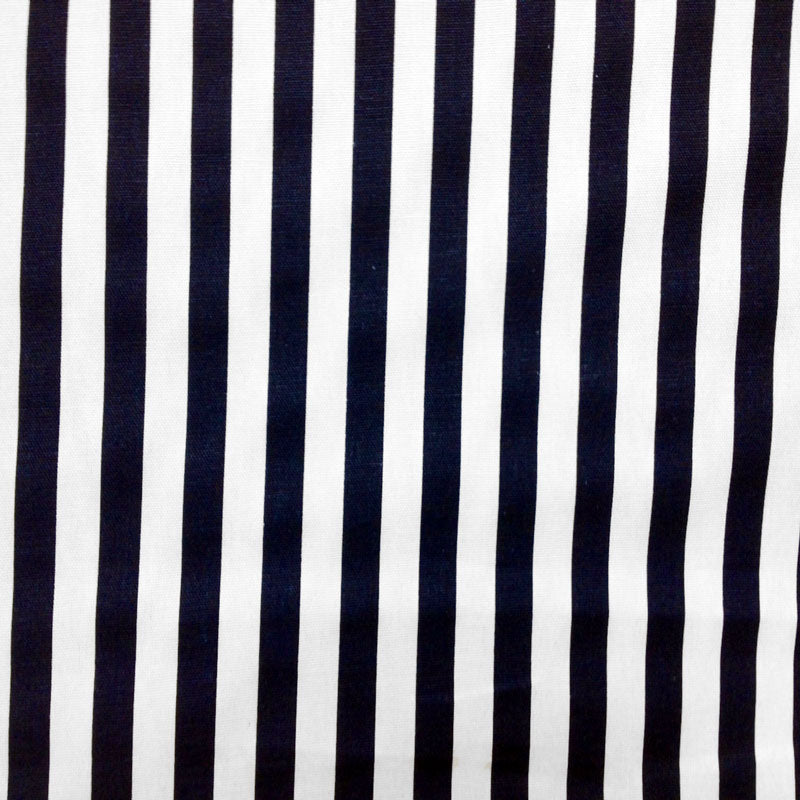 Navy Penthouse Stripe Cotton Print Fabric