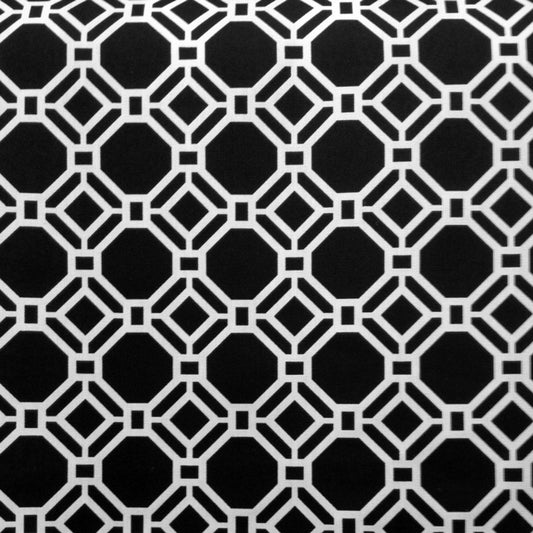 Storm Black White Cotton Print Fabric