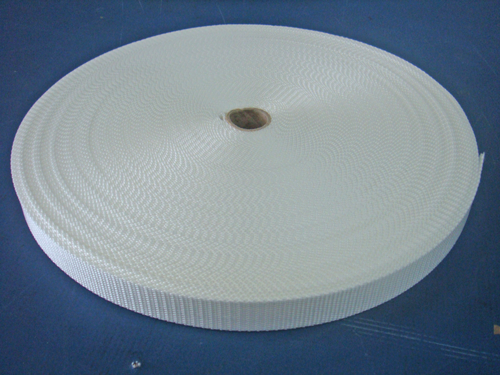 Nylon Webbing - Woven poly 1 Inch wide - white - sold by the roll