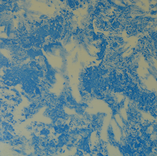 Blue White Marble Vinyl Fabric