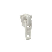 YKK Single Pull Non-Locking Slider White Vislon Plastic #5