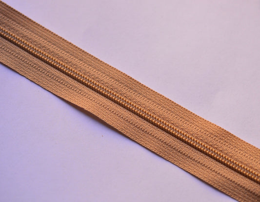 Pre-made Continuous Zippers - Nude - Size 2.5