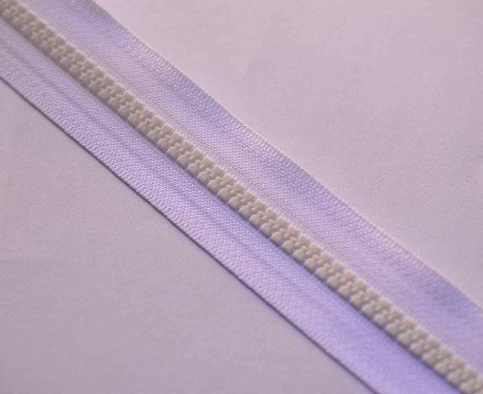 Pre-made Continuous Zippers - White - Size 5